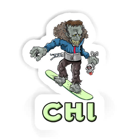 Chi Sticker Snowboarder Gift package Image