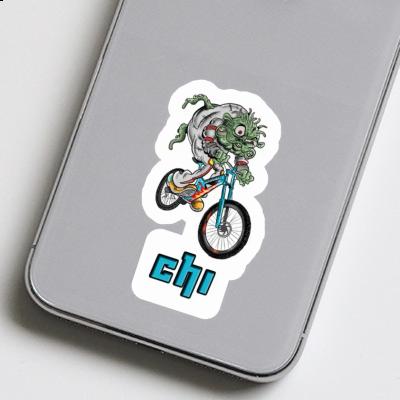 Sticker Downhill Biker Chi Notebook Image