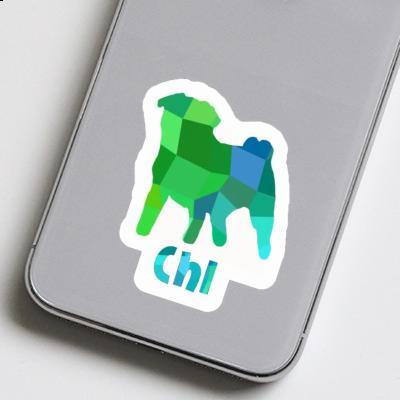 Sticker Pug Chi Laptop Image