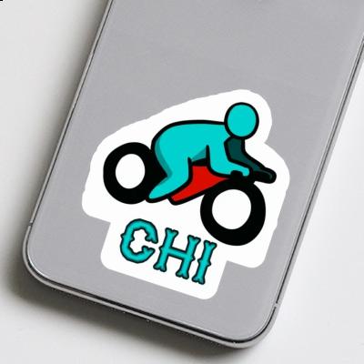 Autocollant Chi Motocycliste Laptop Image