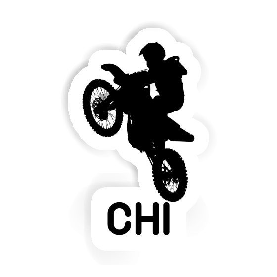 Motocross-Fahrer Aufkleber Chi Laptop Image