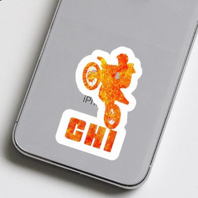 Sticker Chi Motocross Jumper Laptop Image