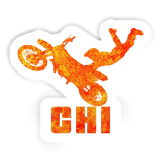 Chi Sticker Motocross Rider Laptop Image