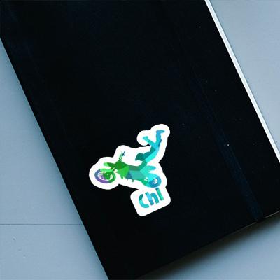 Motocross Rider Sticker Chi Notebook Image