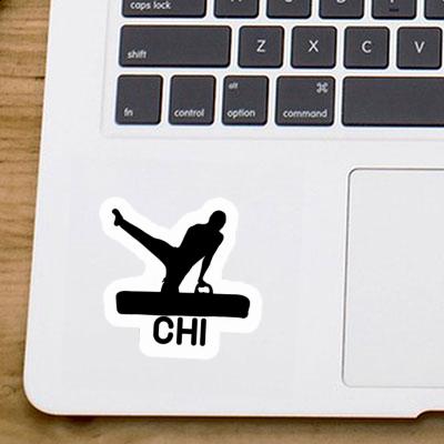 Gymnast Sticker Chi Laptop Image