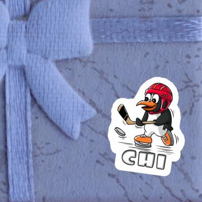 Autocollant Pingouin de hockey Chi Image