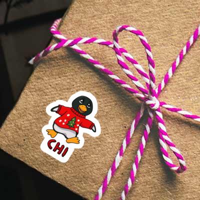 Christmas Penguin Sticker Chi Image