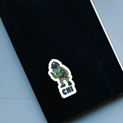 Chi Sticker Police Officer Laptop Image