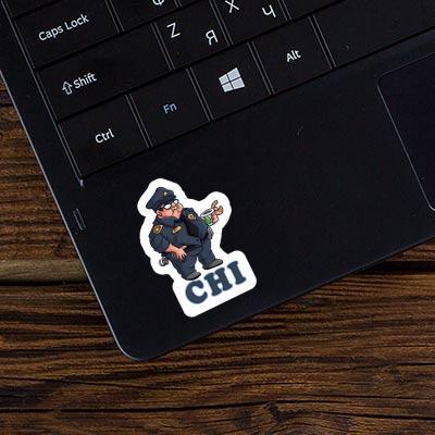 Chi Sticker Police Officer Laptop Image