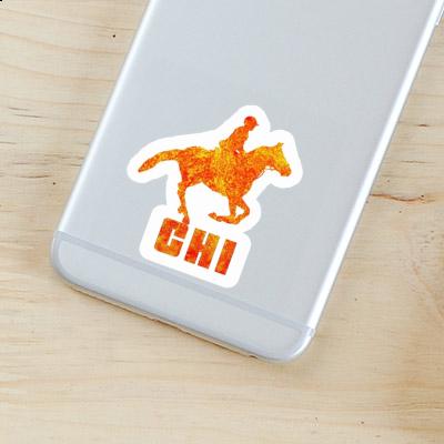 Horse Rider Sticker Chi Laptop Image