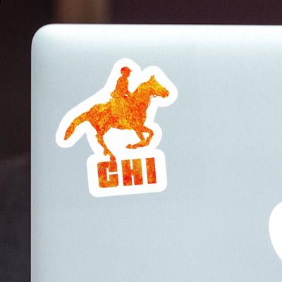 Horse Rider Sticker Chi Laptop Image