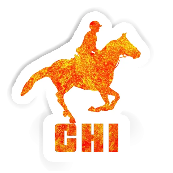 Horse Rider Sticker Chi Laptop Image