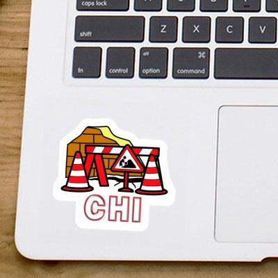 Chi Sticker Road Construction Notebook Image