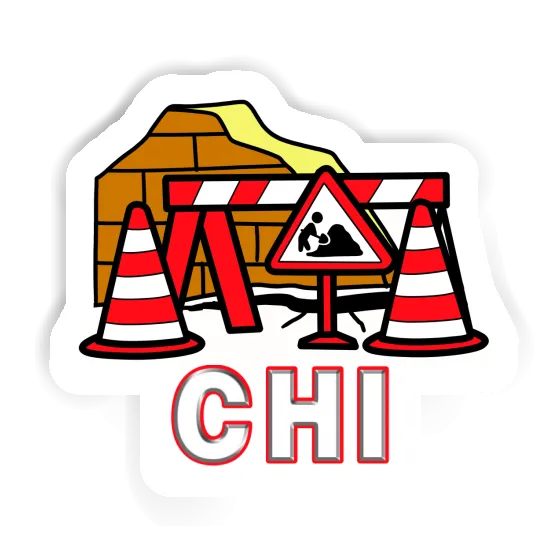 Chi Sticker Road Construction Image