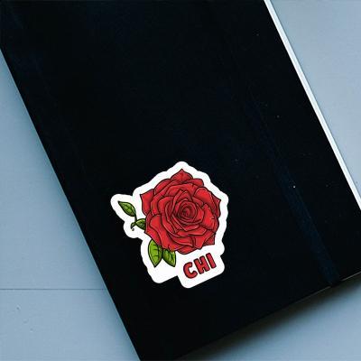 Autocollant Chi Fleur de rose Notebook Image