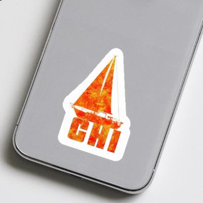 Chi Sticker Sailboat Laptop Image