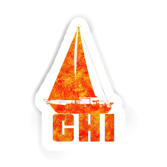 Sticker Sailboat Chi Laptop Image