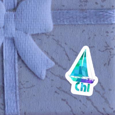 Sailboat Sticker Chi Laptop Image