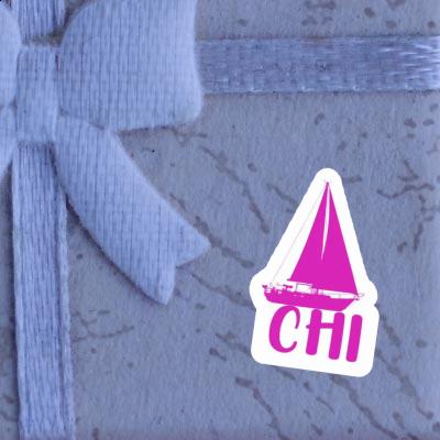 Sticker Chi Sailboat Laptop Image