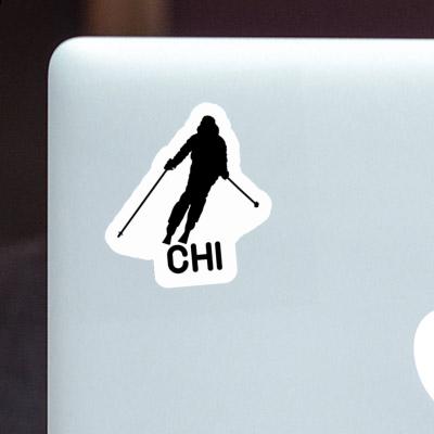 Skifahrerin Sticker Chi Image