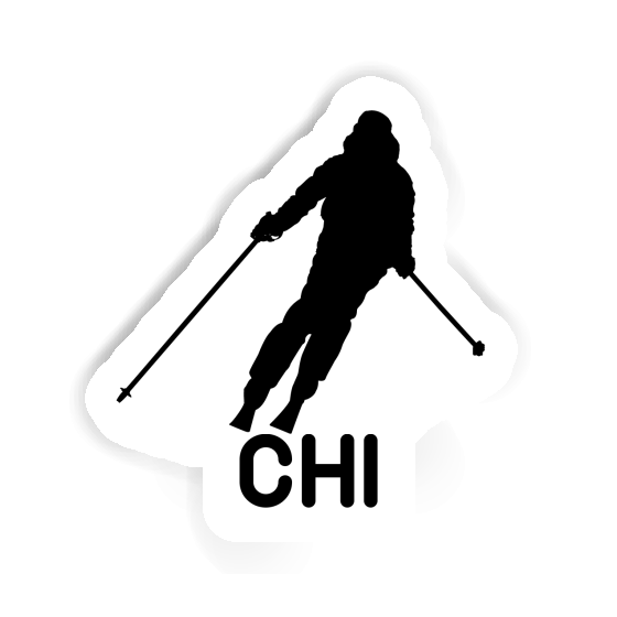 Skifahrerin Sticker Chi Notebook Image