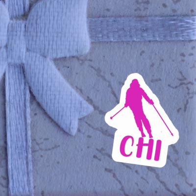 Chi Autocollant Skieuse Gift package Image