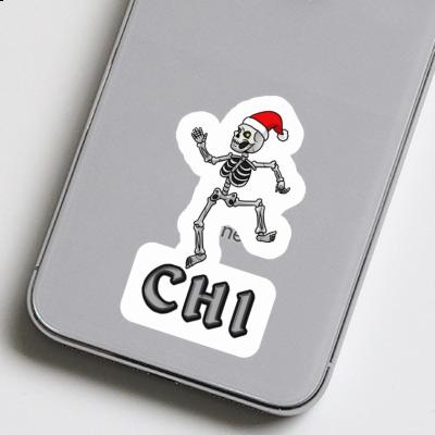 Chi Sticker Christmas Skeleton Gift package Image