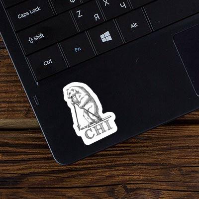 Skifahrer Sticker Chi Laptop Image