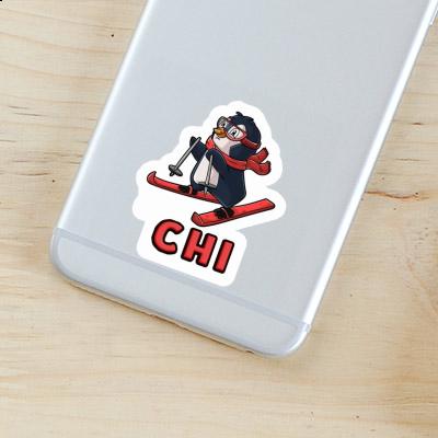 Sticker Skier Chi Laptop Image