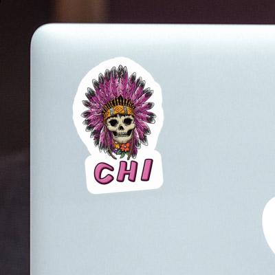 Chi Sticker Frauen Totenkopf Image