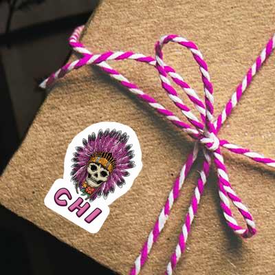 Womens Skull Sticker Chi Notebook Image