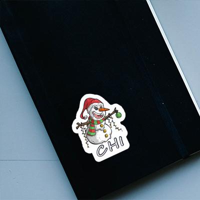 Bad Snowman Sticker Chi Laptop Image