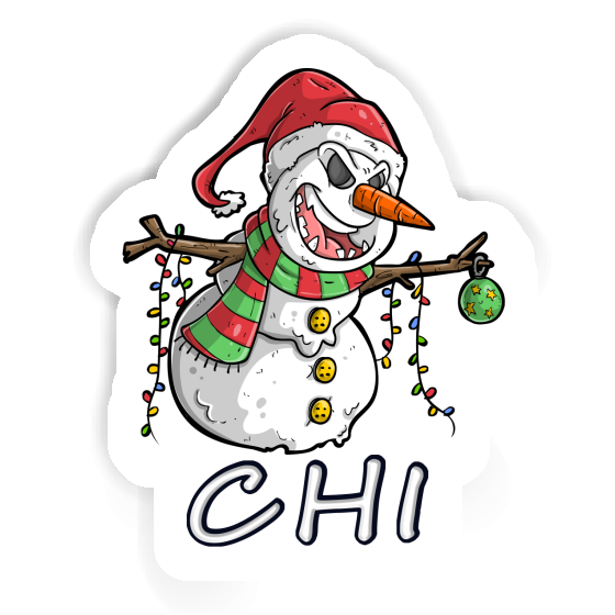 Autocollant Chi Bonhomme de neige Gift package Image