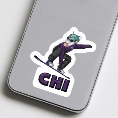 Aufkleber Chi Snowboarderin Laptop Image