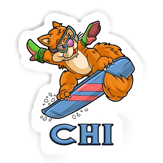 Chi Sticker Snowboarder Notebook Image