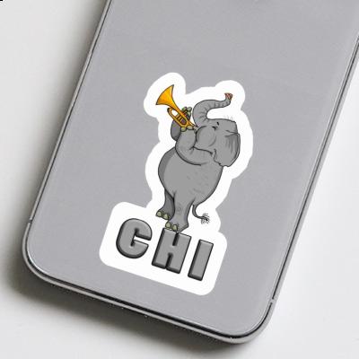 Sticker Trompeten-Elefant Chi Image