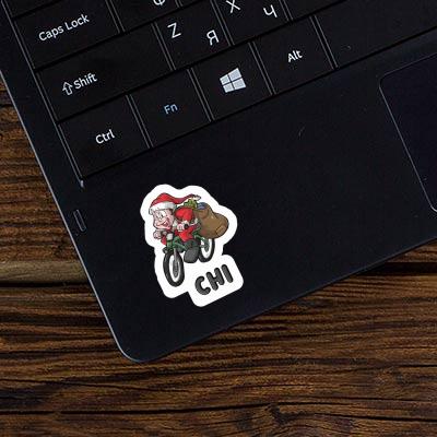 Cyclist Sticker Chi Laptop Image