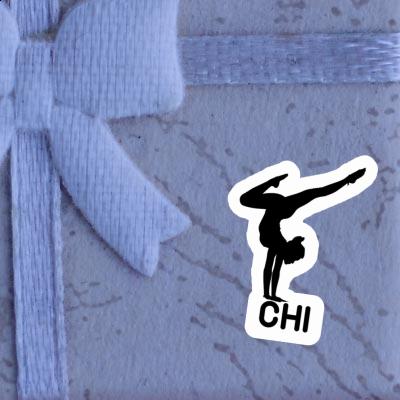 Yoga Woman Sticker Chi Laptop Image