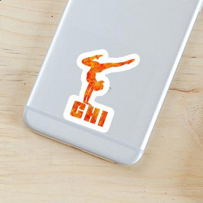 Yoga Woman Sticker Chi Laptop Image