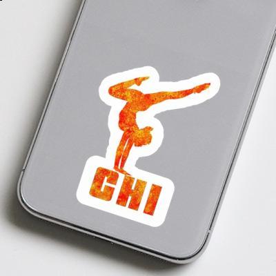 Yoga Woman Sticker Chi Laptop Image