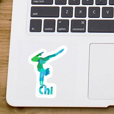 Yoga Woman Sticker Chi Notebook Image