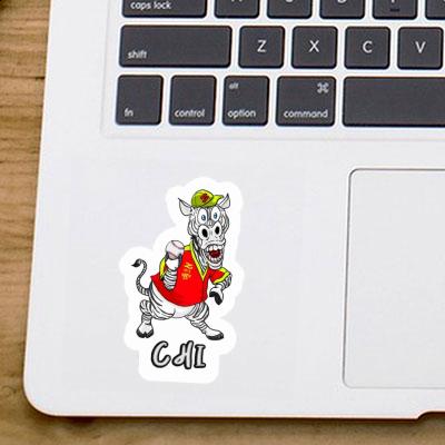 Sticker Zebra Chi Laptop Image