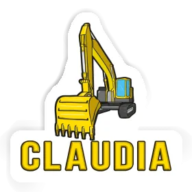 Excavator Sticker Claudia Image