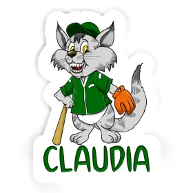 Sticker Claudia Baseball Cat Image