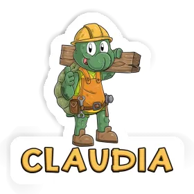 Sticker Claudia Construction worker Image