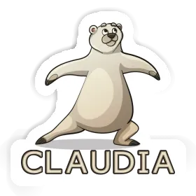 Claudia Sticker Yoga Bear Image