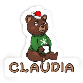 Claudia Sticker Christmas Bear Image