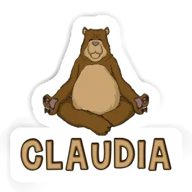 Claudia Sticker Yoga Bear Image