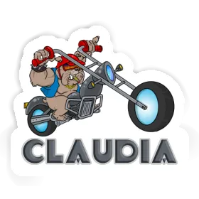 Biker Sticker Claudia Image