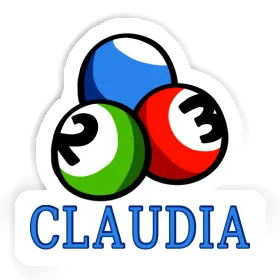 Autocollant Boule de billard Claudia Image